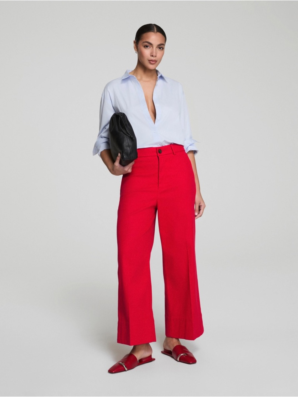 SPANX supersmooth Stretch Twill Cropped Wide Leg Pant